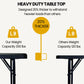 BTExpert 6 Feet - 72 x 29.5" - Fold-in-Half Folding Utility Table Lightweight Portable Carrying Handle
