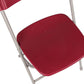 BTExpert Red Plastic Folding Chair Steel Frame Event Chair lightweight Wedding Party - Set of 8
