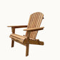 BTExpert Folding Adirondack Chair Half-Assembled Wooden Lounge for Outdoor, Lawn, Deck, Fire Pit, Pool, Beach, 350lb Capacity - Set of 2