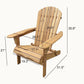 BTExpert Folding Adirondack Chair Half-Assembled Wooden Lounge for Outdoor, Lawn, Deck, Fire Pit, Pool, Beach, 350lb Capacity - Set of 2