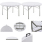 BTEXPERT White 4 Ft 48inch Round Plastic Folding Table Commercial Portable For Banquet Dining Wedding Party Events Home Kitchen Patio Backyard Indoor Outdoor, Set of 2