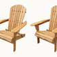 BTExpert Folding Adirondack Chair Half-Assembled Wooden Lounge for Outdoor, Lawn, Deck, Fire Pit, Pool, Beach, 350lb Capacity - Set of 2