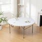 BTExpert 60" White Round Folding Table, Commercial Plastic, Portable for Banquet, Wedding, Party, Home, Patio, Indoor Outdoor - Set of 2