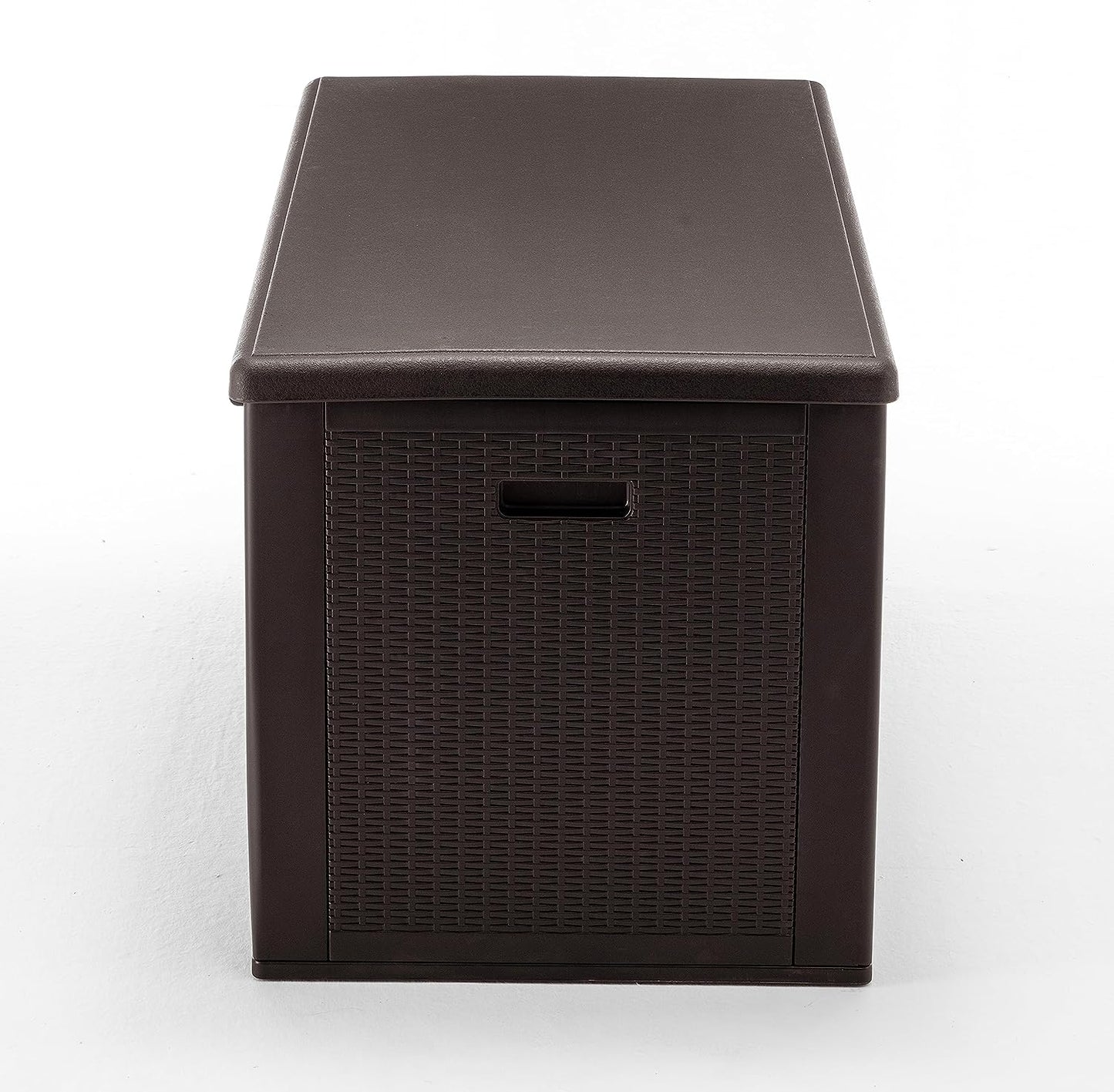 BTExpert 150 Gallon Large Resin Deck Box, Outdoor Storage Container for Patio Furniture Waterproof Lockable Stainless