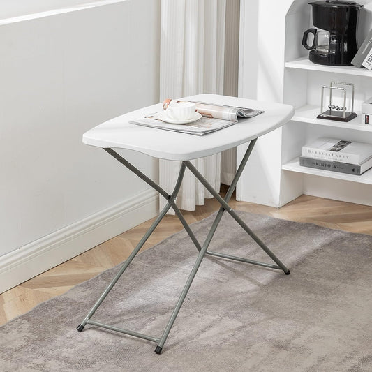 BTExpert 2.5ft Personal Folding Utility Table 29" x 19", Lightweight, Adjustable Height, Portable with Carrying Handle for Indoor Outdoor - Set of 5