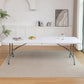 BTExpert 8-Foot - 96" long White Plastic Folding Table Portable 30" Wide , 29" High, Indoor Outdoor Events Banquet Dining Party Patio