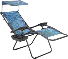 BTEXPERT Zero Gravity Chair Lounge Outdoor Pool Patio Beach Yard Garden Sunshade Utility Tray Cup Holder Blue