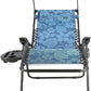 BTEXPERT Zero Gravity Chair Lounge Outdoor Pool Beach Yard Garden Utility Tray Cup Holder Blue