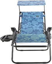 BTEXPERT Zero Gravity Chair Lounge Outdoor Pool Patio Beach Yard Garden Sunshade Utility Tray Cup Holder Blue Two Case Pack (Set of 2 pcs)
