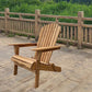 BTExpert Folding Adirondack Chair Half-Assembled Wooden Lounge for Outdoor, Lawn, Deck, Fire Pit, Pool, Beach, 350lb Capacity - Set of 2