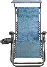 BTEXPERT Zero Gravity Chair Lounge Outdoor Pool Patio Beach Yard Garden Sunshade Utility Tray Cup Holder Blue