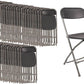 BTExpert Gray Plastic Folding Chair, Steel Frame, High Capacity, Lightweight Office, Wedding, Party, Picnic, Kitchen, Dining, Church, School - Set of 50