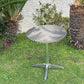 BTExpert Indoor Outdoor 27.5" Round Restaurant Table for Patio Stainless Steel Silver Aluminum Furniture with base
