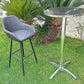 BTExpert Indoor Outdoor 23.75 Round Restaurant Table for Patio Stainless Steel Silver
