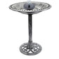 BTExpert - Birdbath Stone Gray 28" Height Outdoor Garden Decor Vintage Solar Pump Bird With Multiple Nozzles