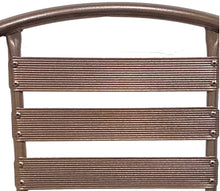 BTExpert Indoor Outdoor Set of 3 Bronze Restaurant Metal Aluminum Slat Stack Chairs Lightweight