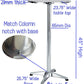 BTExpert 23.75" Round Table Restaurant height 45"  Stainless Steel Silver Furniture 25.75" base - Set of 5