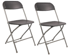 BTExpert Gray Plastic Folding Chair Steel Frame Commercial High Capacity Event Chair lightweight Set for Office Wedding Party Picnic Kitchen Dining Church School Set of 20