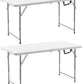 BTExpert Table 4Feet Easily Adjustable Indoor Outdoor Easy to Clean Store Care White - Set of 2