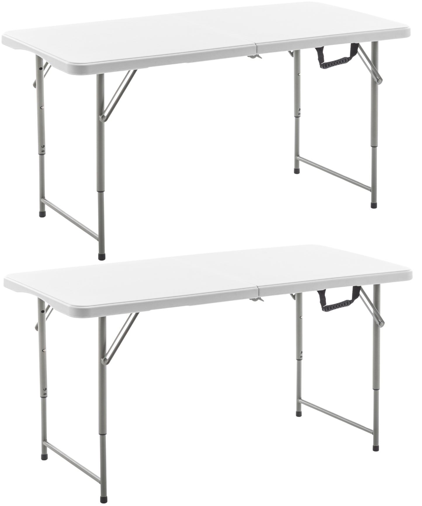 BTExpert Table 4Feet Easily Adjustable Indoor Outdoor Easy to Clean Store Care White - Set of 2