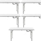 BTExpert Table 4Feet Height Adjustable Indoor Outdoor Easy to Clean Store Care White - Set of 5