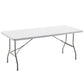 BTEXPERT Set of 5, Event Folding Utility Table 6 Foot 72"x 29.5" Heavy Duty Portable Indoor Outdoor Picnic Camping Office Home Party Wedding Tailgating White