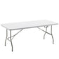 BTEXPERT Plastic Folding Table 6 Ft 72" x 29.5" Heavy Duty Portable, Indoor Outdoor Picnic Camping Office Home Party Wedding Event Tailgating Easy Store White