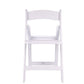 BTExpert Resin Folding Chair Indoor Outdoor lightweight for Kitchen Dining School White - Set of 4