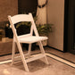 BTExpert Resin Folding Chair White Vinyl Padded Seat, Lightweight Indoor Outdoor Use for Home, Events, Dining, Church, Weddings - Set of 100