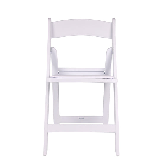 BTExpert Resin Folding Chair Vinyl Padded Seat Indoor Outdoor lightweight Set for Home White - Set of 20