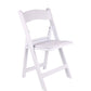 BTExpert Resin Folding Chair White Vinyl Padded Seat, Lightweight Indoor Outdoor Use for Home, Events, Dining, Church, Weddings - Set of 100