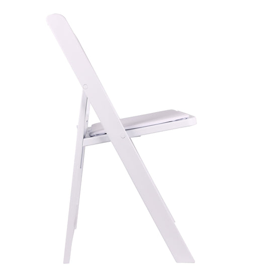 BTExpert Resin Folding Chair Vinyl Padded Seat Indoor Outdoor lightweight for Home - set of 50