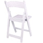 BTExpert Resin Folding Chair White Vinyl Padded Seat, Lightweight Indoor Outdoor Use for Home, Events, Dining, Church, Weddings - Set of 100