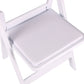 BTExpert Resin Folding Chair Vinyl Padded Seat Indoor Outdoor lightweight Set for Home White - Set of 20
