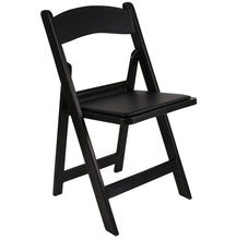 BTExpert Resin Folding Chair Vinyl Padded Seat Indoor Outdoor lightweight Set for Home Event Party Picnic Kitchen Dining Church School Weddings Black One