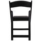 BTExpert Resin Folding Chair Vinyl Padded Seat, Lightweight for Indoor Outdoor, Home, Event, Dining, Church, Schoo,l Weddings, Black - Set of 4