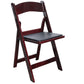 BTExpert Resin Folding Chair Vinyl Padded Seat, Lightweight for Indoor/Outdoor, Home, Event, Dining, Church, Weddings, Red Mahogany - Set of 30