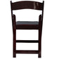 BTExpert Resin Folding Chair Vinyl Padded Seat, Lightweight for Indoor/Outdoor, Home, Event, Dining, Church, Weddings, Red Mahogany One