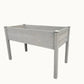 BTExpert 4ft Raised Garden Bed with Legs, 48x24x30in Grey Wood Planter Box with Liner for Vegetables, Flowers, Patio, Balcony