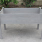BTExpert 4ft Raised Garden Bed with Legs, 48x24x30in Grey Wood Planter Box with Liner for Vegetables, Flowers, Patio, Balcony