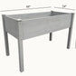 BTExpert 4ft Raised Garden Bed with Legs, 48x24x30in Grey Wood Planter Box with Liner for Vegetables, Flowers, Patio, Balcony