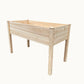 BTExpert 4ft Raised Garden Bed with Legs, 48x24x30in Natural Wood Planter Box with Liner for Vegetables, Flowers, Patio/Balcony