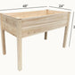 BTExpert 4ft Raised Garden Bed with Legs, 48x24x30in Natural Wood Planter Box with Liner for Vegetables, Flowers, Patio/Balcony