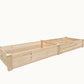 BTExpert 8ft x 2ft Raised Garden Bed Divisible Wooden Planter Box for Vegetables, Flowers, Patio, Balcony, Backyard, with Liner - Clear Natural