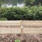 BTExpert 8ft x 2ft Raised Garden Bed Divisible Wooden Planter Box for Vegetables, Flowers, Patio, Balcony, Backyard, with Liner - Clear Natural