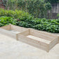 BTExpert 8ft x 2ft Raised Garden Bed Divisible Wooden Planter Box for Vegetables, Flowers, Patio, Balcony, Backyard, with Liner - Clear Natural