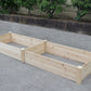 BTExpert 8ft x 2ft Raised Garden Bed Divisible Wooden Planter Box for Vegetables, Flowers, Patio, Balcony, Backyard, with Liner - Clear Natural