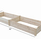 BTExpert 8ft x 2ft Raised Garden Bed Divisible Wooden Planter Box for Vegetables, Flowers, Patio, Balcony, Backyard, with Liner - Clear Natural