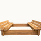 BTExpert Kids box 47x47 Outdoor Backyard foldable bench sand protection bottom liner