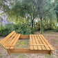 BTExpert Kids box 47x47 Outdoor Backyard foldable bench sand protection bottom liner